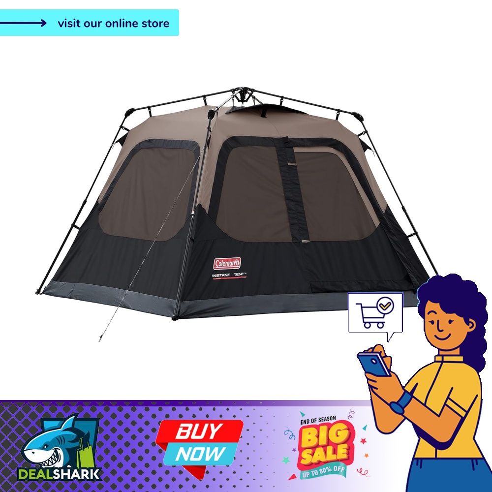 Coleman Cabin Tent with Instant Setup in 60 Seconds 4 person Sports Equipment Hiking Camping on Carousell