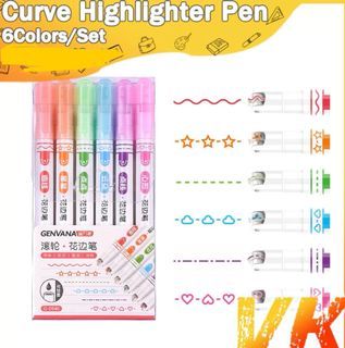 Curve Highlighter Pens with Roller Tip