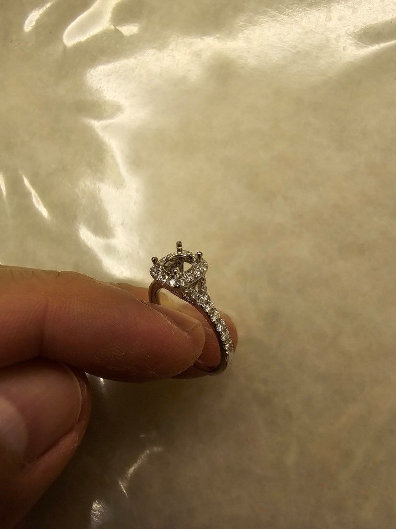 Michael trio engagement ring top