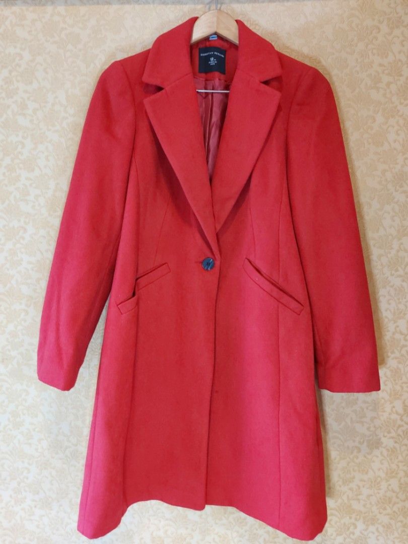 Dorothy Perkins Red Coat Women s Fashion Coats Jackets and Outerwear on Carousell