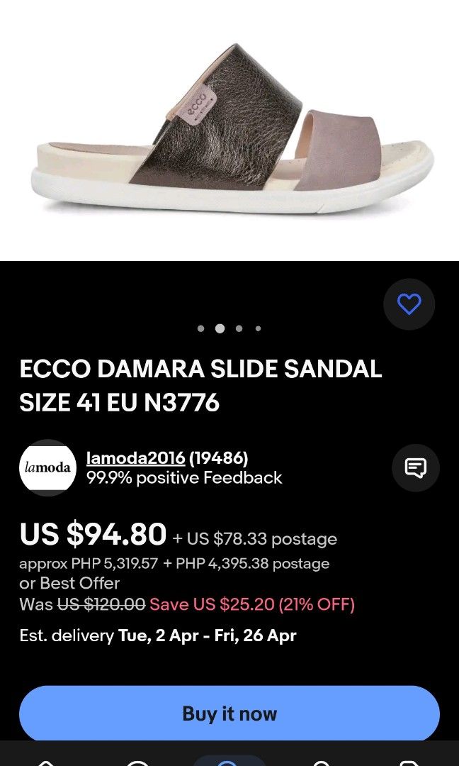 Ecco damara slide on sale