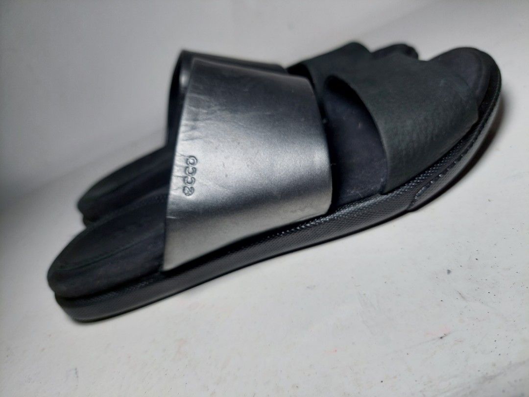 ECCO DAMARA SLIDE SANDALS BLACK SIZE 6 WOMEN