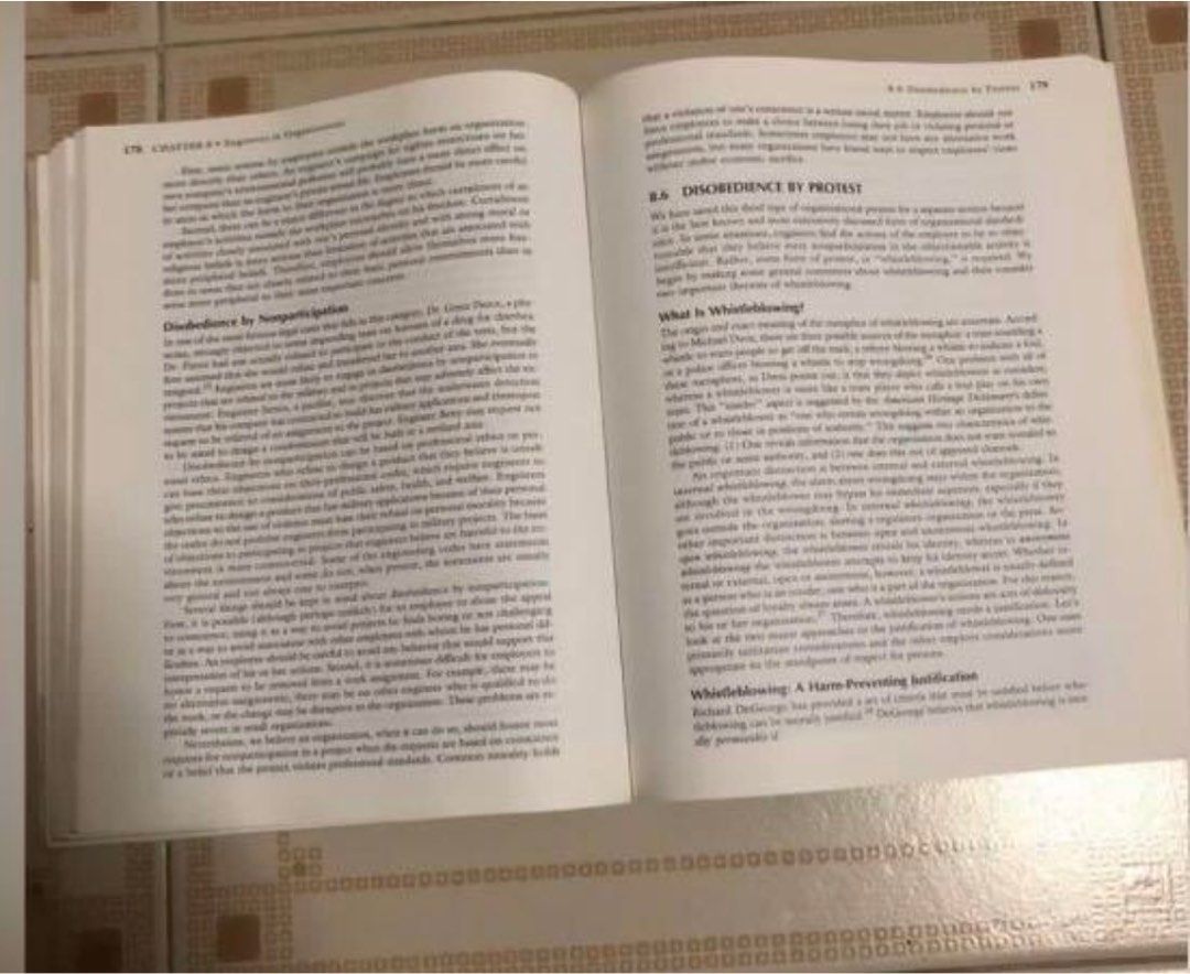 Engineering Ethics (Category: Textbooks) located in Singapore. Submitted by voltz (Listing ID 1287226567, Image 2). Description: NUS Chemical Engineering textbook In good condition No scribbles and highlight. Slightly nego for serious buyer Meet up at Tampines.