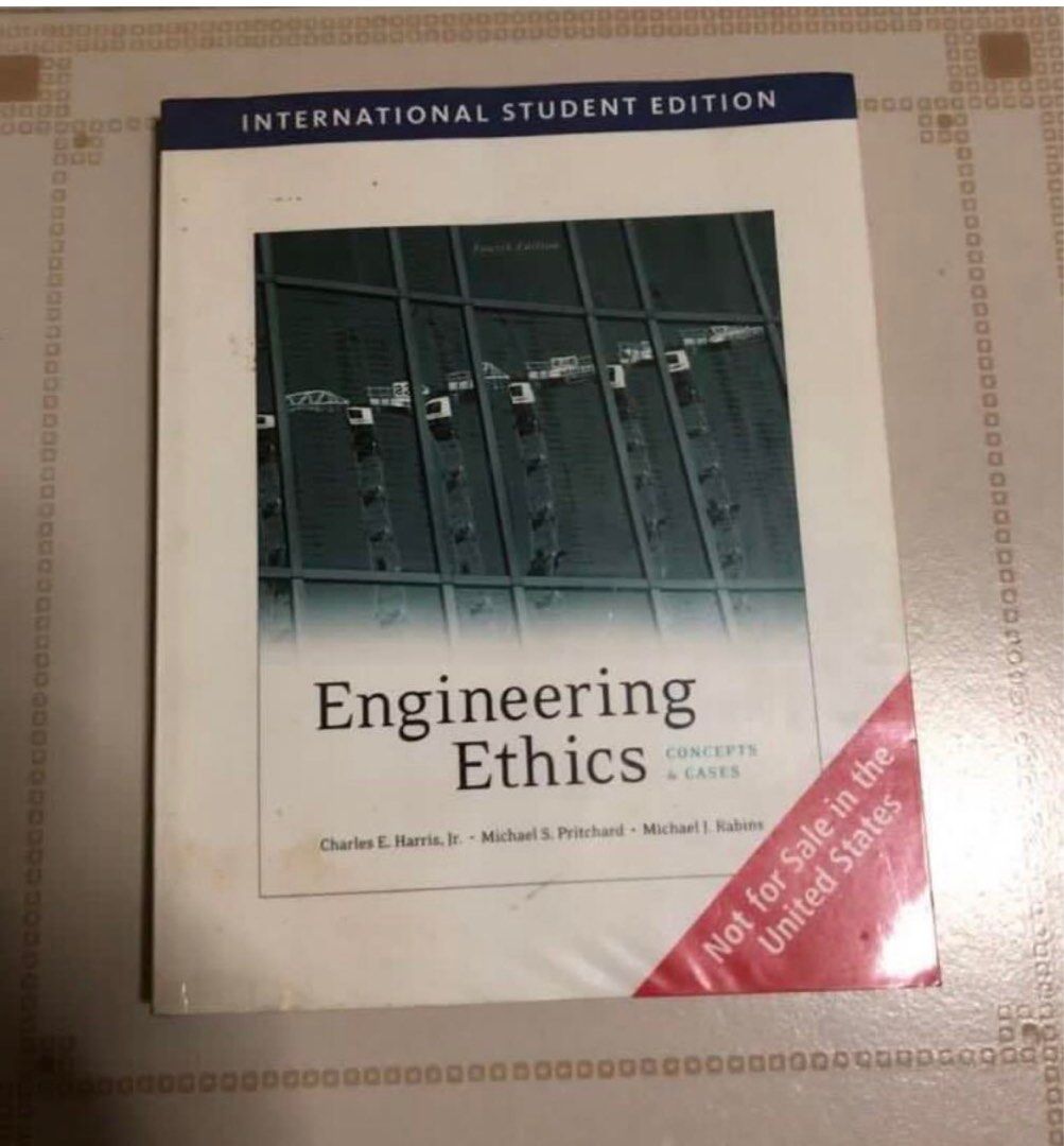 Engineering Ethics (Category: Textbooks) located in Singapore. Submitted by voltz (Listing ID 1287226567, Image 1). Description: NUS Chemical Engineering textbook In good condition No scribbles and highlight. Slightly nego for serious buyer Meet up at Tampines.