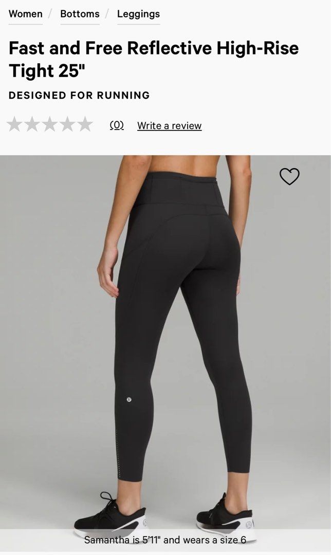 Lululemon Fast and Free Reflective High-Rise Tight 25, Women's Fashion,  Activewear on Carousell