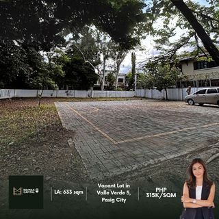 FOR SALE: 633 sqm Vacant Lot in Valle Verde 5, Pasig City