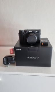 Fujifilm X100V with accessories