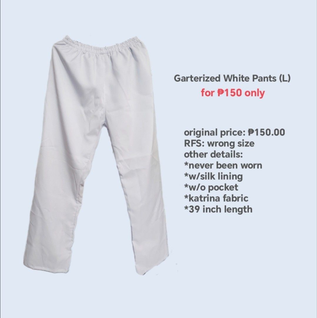 White Paste Cotton Pants, BOTTOMS