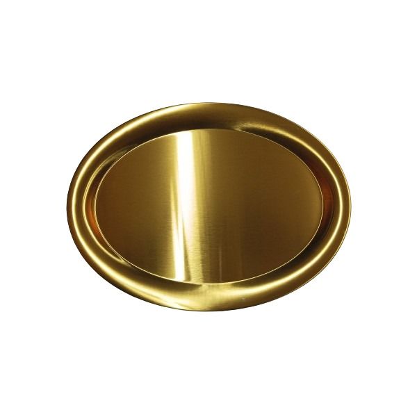 Gold Stainless Plate Oval Shape 20cm/27cm/29cm (Category: Other Kitchenware & Tableware) located in Quezon City. Submitted by trustrade86136 (Listing ID 1287231766, Image 2). Description: Add a touch of glamour to your dining table with our Gold Stainless Plate Oval Shape. Available in three sizes; 20cm, 27cm, and 29cm. These plates are perfect for serving your favorite dishes in style. Made from high-quality stainless steel for durability and st