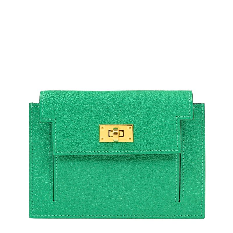 Hermes Kelly Pocket Compact (Category: Luxury Bags & Wallets) located in Quezon City. Submitted by revive.co (Listing ID 1287194620, Image 1). Description: Brand New Guaranteed Authentic Kelly Pocket Compact Wallet Menthe GHW Chevre.