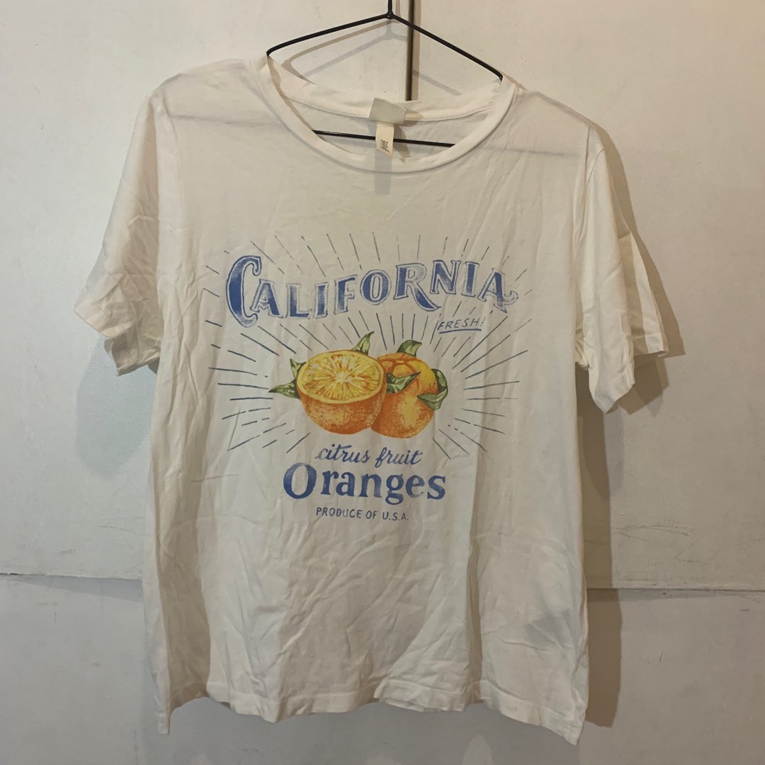 H M California Oranges Shirt Women s Fashion Tops Shirts on