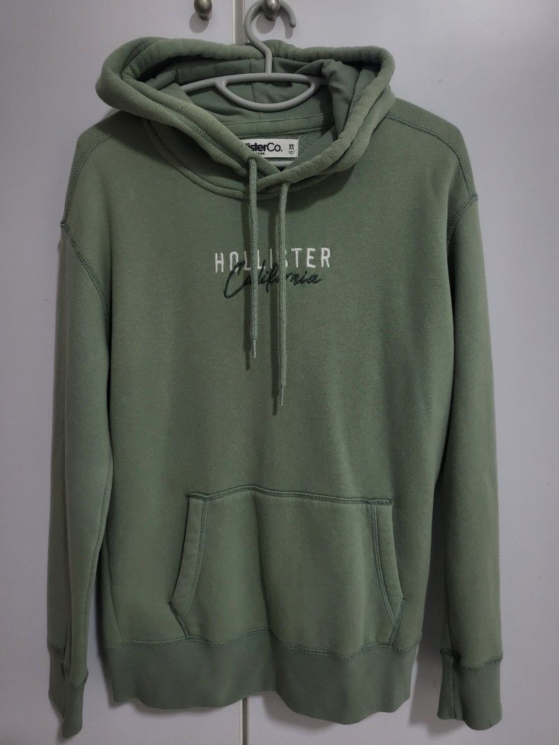 Embroidered logo hoodie hollister clearance