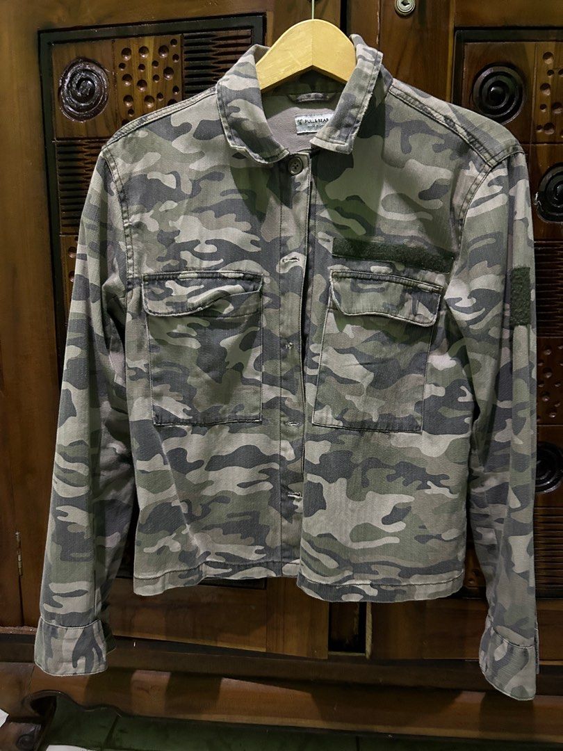 Jaket Army Pull Bear Original