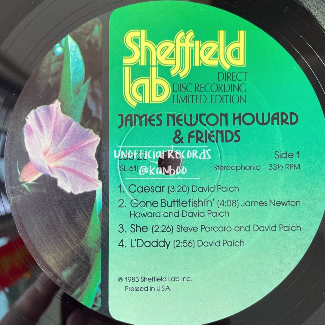 James Newton Howard & Friends》 Sheffield Lab - Lab 23 - 1987 US