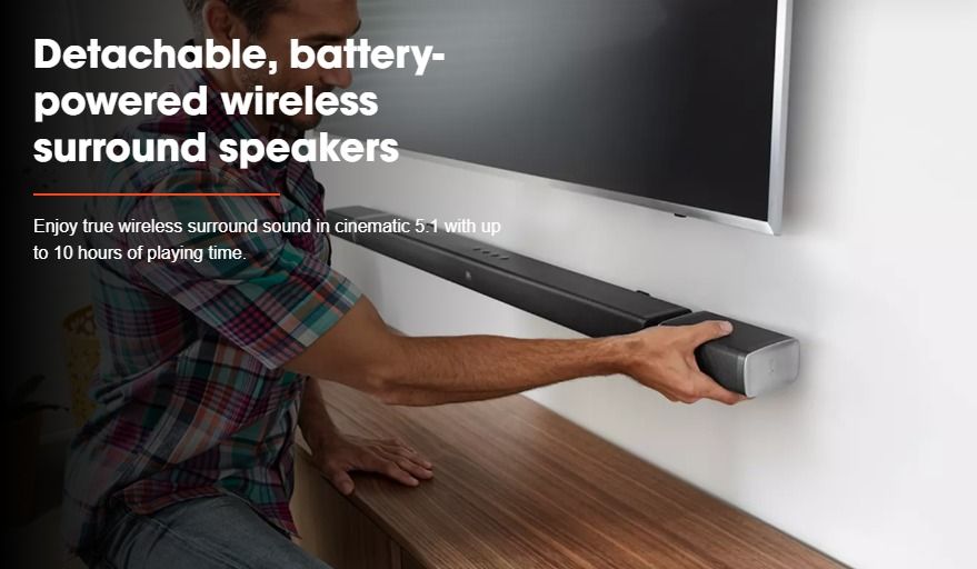 JBL Bar 5.1Channel 4K Ultra HD Soundbar with True Wireless Surround Speakers JBLBAR51BLKAM