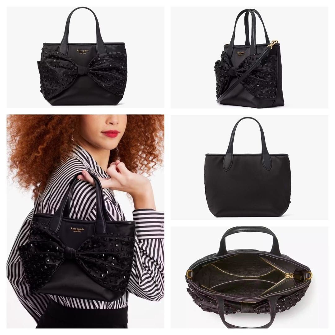 Kate spade on purpose nylon bow tote clearance