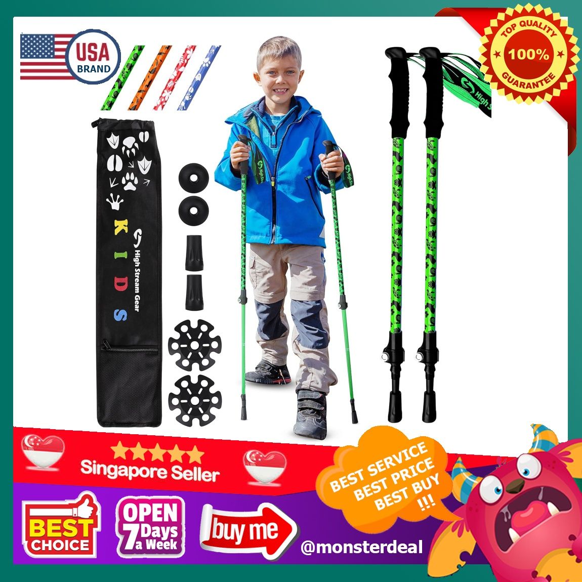Kids walking poles outlet
