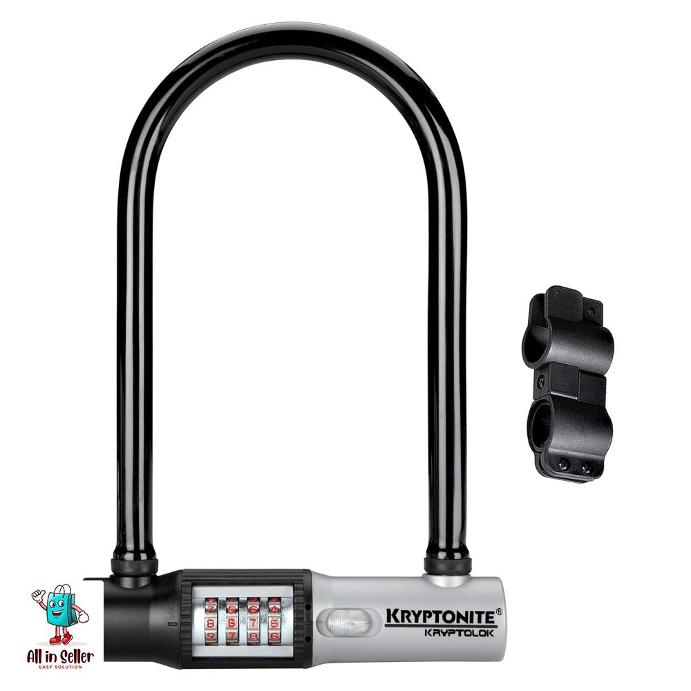 Kryptonite Kryptolok Standard 12mm U Lock Combo Bicycle Lock with Side Mount Snap in Bracket 4 x 8 12mm Sports Equipment Other Sports Equipment and Supplies on Carousell