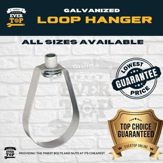 LOOP HANGER | Galvanized Heavy Duty Pipe Hanger with nut