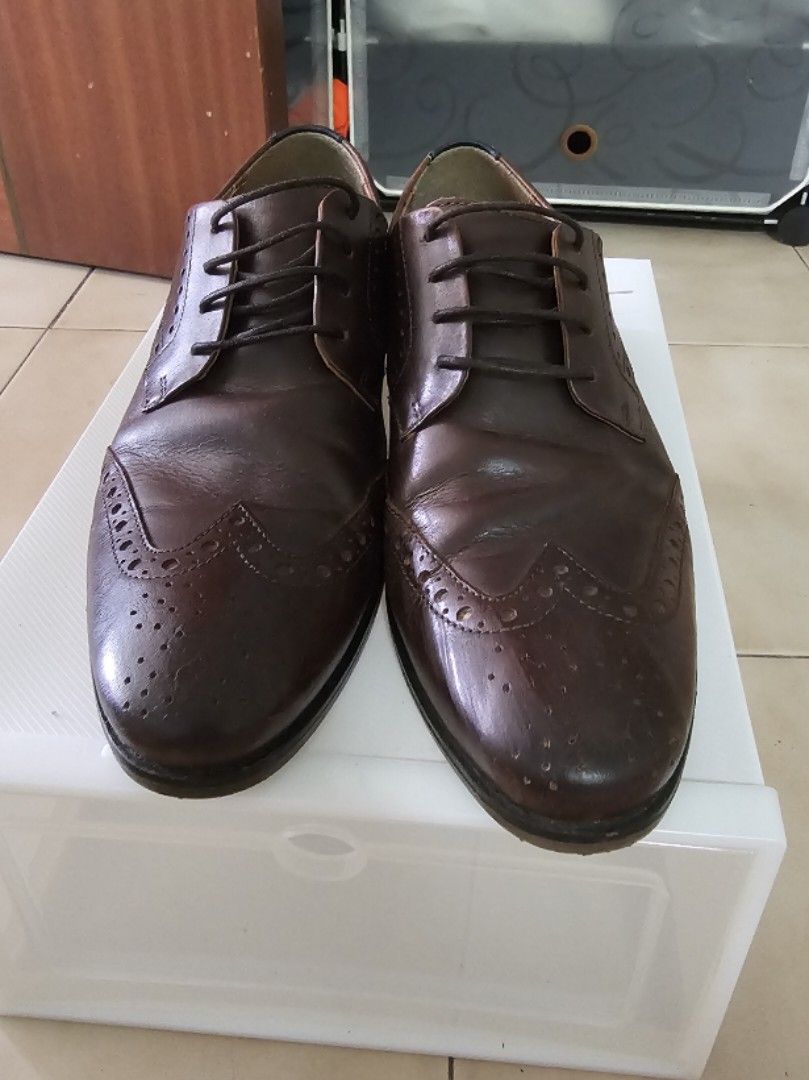 Mens leather clearance brogues