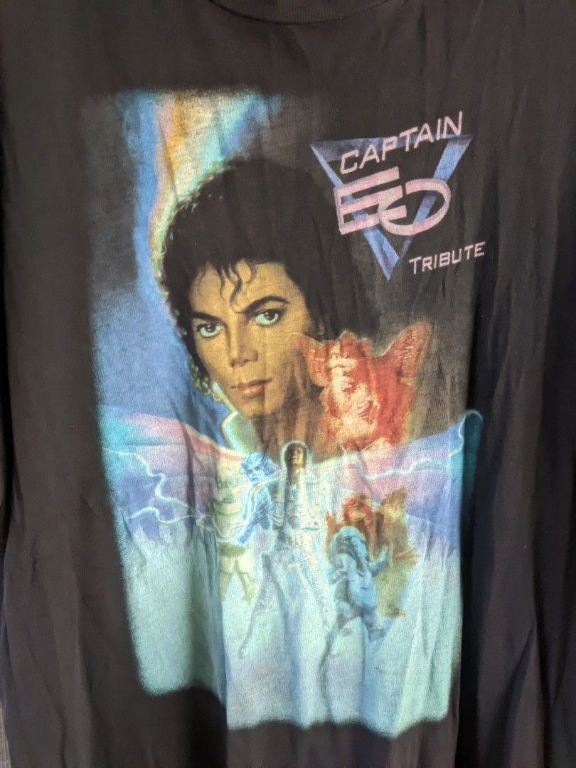 Michael Jackson "Captain EO" shirt (Category: Tshirts & Polo Shirts ) located in Davao. Submitted by tout_vendre (Listing ID 1287163418, Image 2). Description: Dimension: Length - 31 inches Width - 24 inches Colors are darker in actual *issue posted.