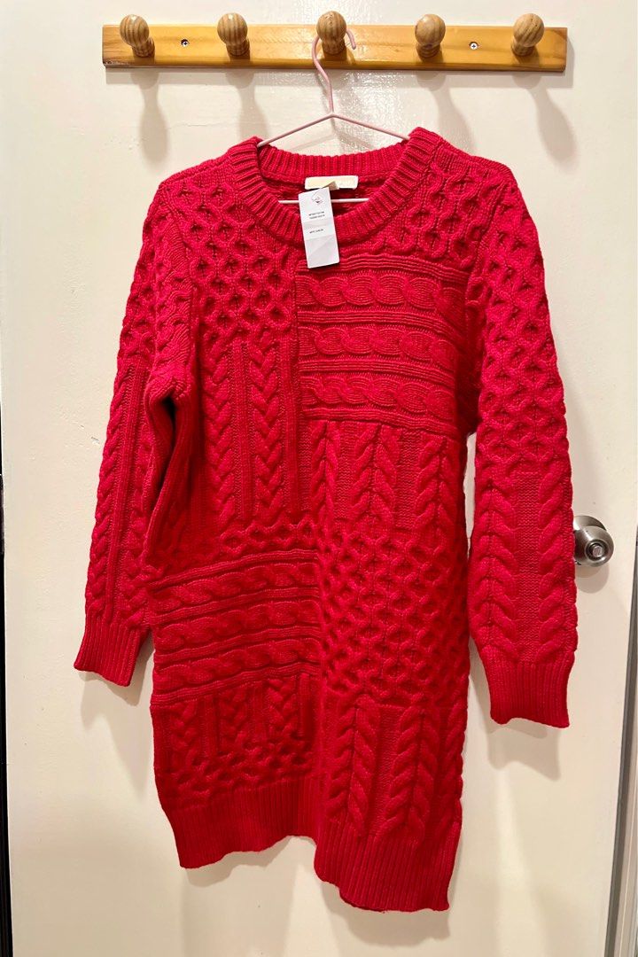 Michael kors cheap red sweater dress