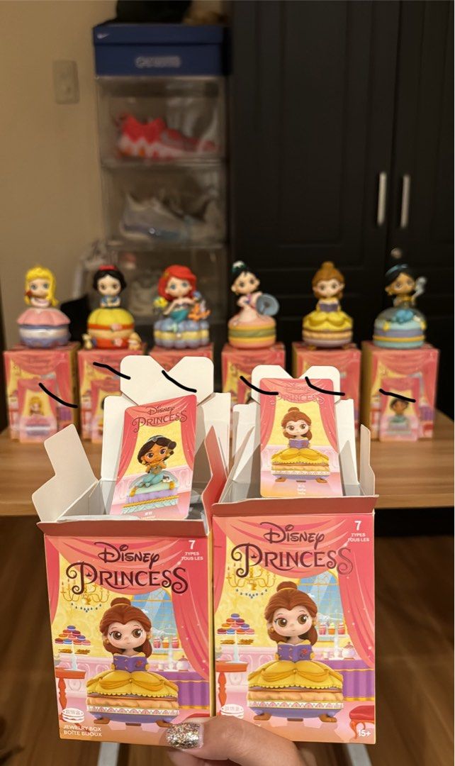 MINISO BLIND BOX - DISNEY PRINCESS (Category: Designer & Blind Box Toys) located in Pasig City. Submitted by personal_things_only (Listing ID 1287212687, Image 1). Description: FOR SALE: or can be trade to Cinderella Brand new: JASMINE BELLE - SOLD Opened the box just to check the card. .