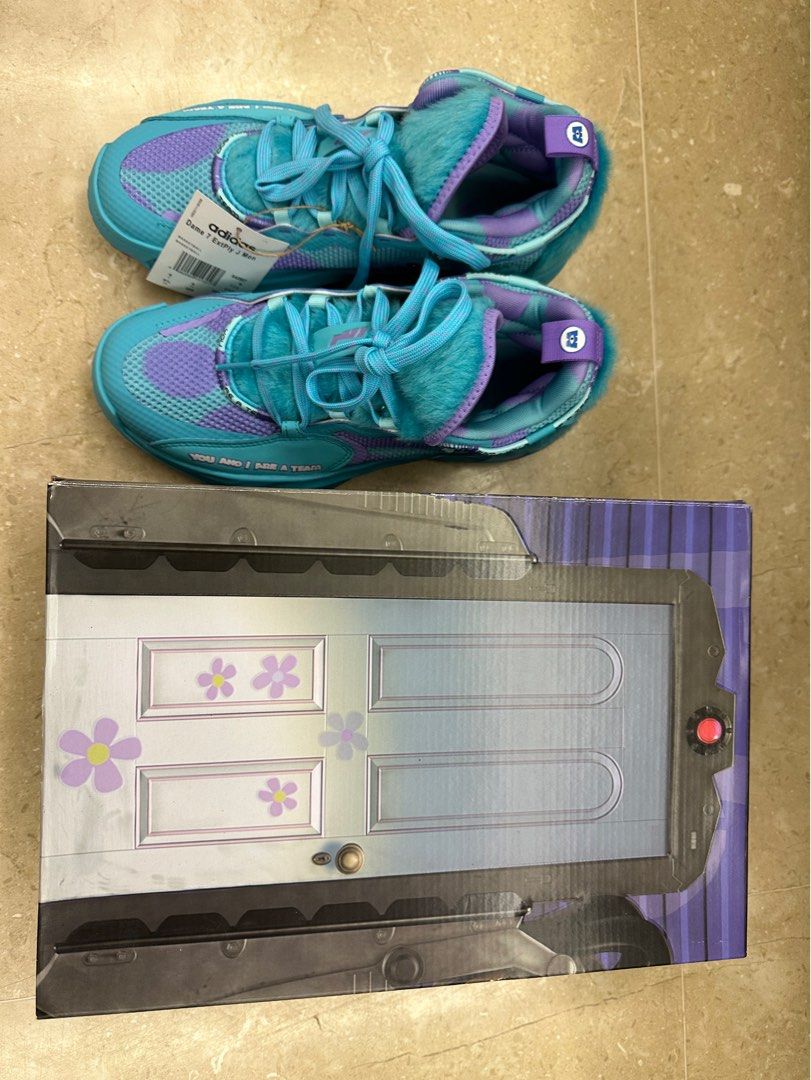 Monsters Inc x adidas Dame 7 EXTPLY Sulley, Women's Fashion, Footwear,  Sneakers on Carousell