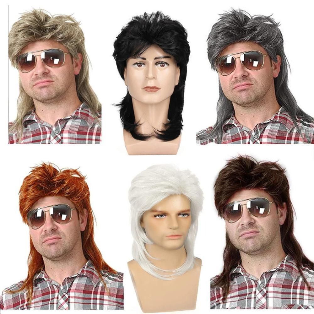 Mullet Wigs for Men 80s Costumes Fancy Party Accessory Cosplay Wig Useful For All Kind Of Parties Wigs Beauty Personal Care Hair on Carousell