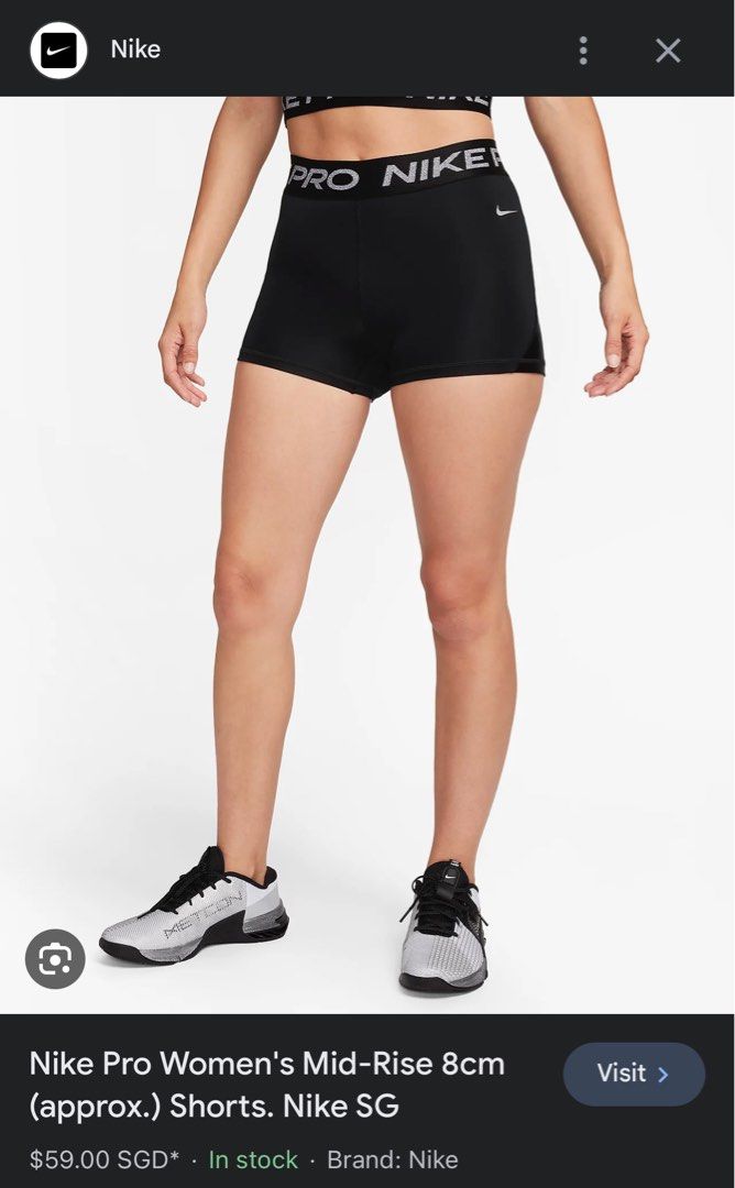 Nike Pro Shorts, Women's Fashion, Activewear on Carousell