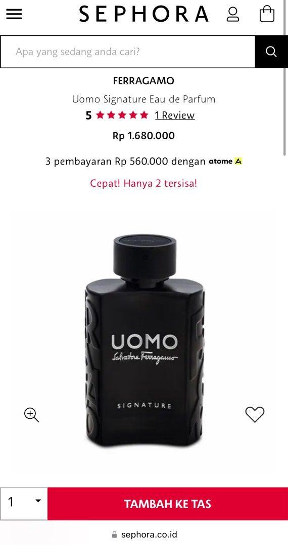 Parfum Pria UOMO Salvatore Ferragamo Signature