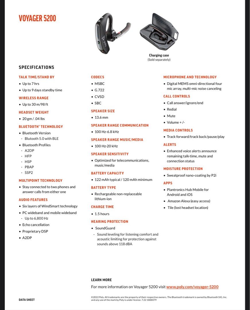 Manual plantronics voyager clearance 5200