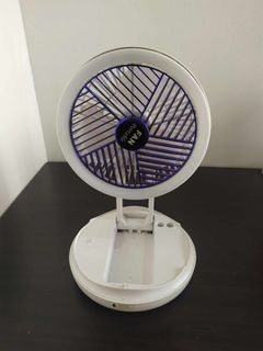 Portable and Rechargeable Electric Fan with Ring Light with box