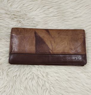 Preloved long wallet for men, genuine leather