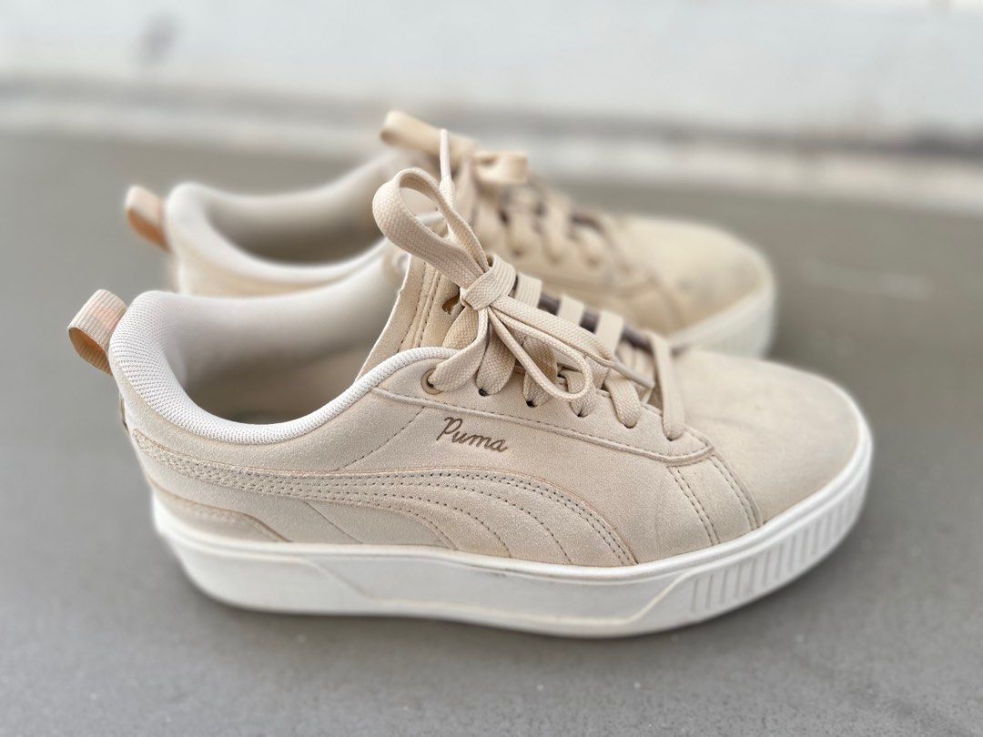 Puma suede platform mono satin pink tint-whis cheap