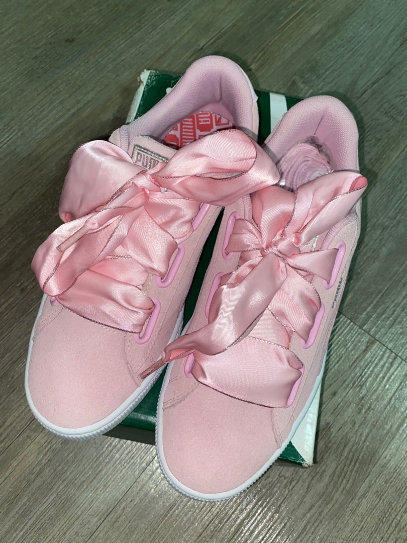 Puma Suede Heart Galaxy in Pale Pink Puma Silver Women s Fashion Footwear Sneakers on Carousell