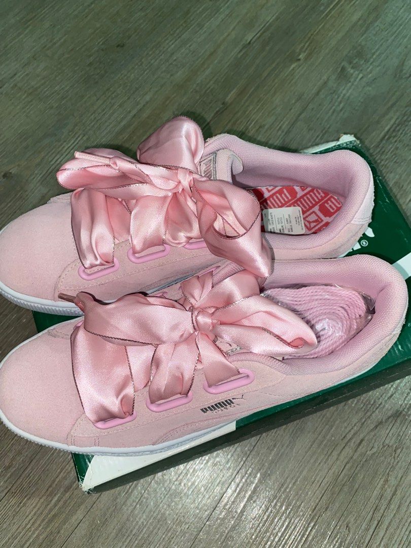 Puma Suede Heart Galaxy in Pale Pink Puma Silver