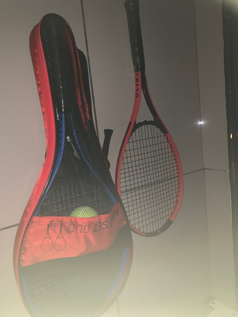 Racket (Category: Racket & Ball Sports) located in Skudai. Submitted by lehling95 (Listing ID 1287214906, Image 3). Description: 3 pcs decathlon racket and 2 🎾 1 totally new and 2pcs used 2/3times only Reason for sale ,not really know how tho play Tennis 🎾 Johor meet up.