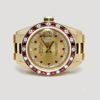 Gold rolex diamond watch hot sale