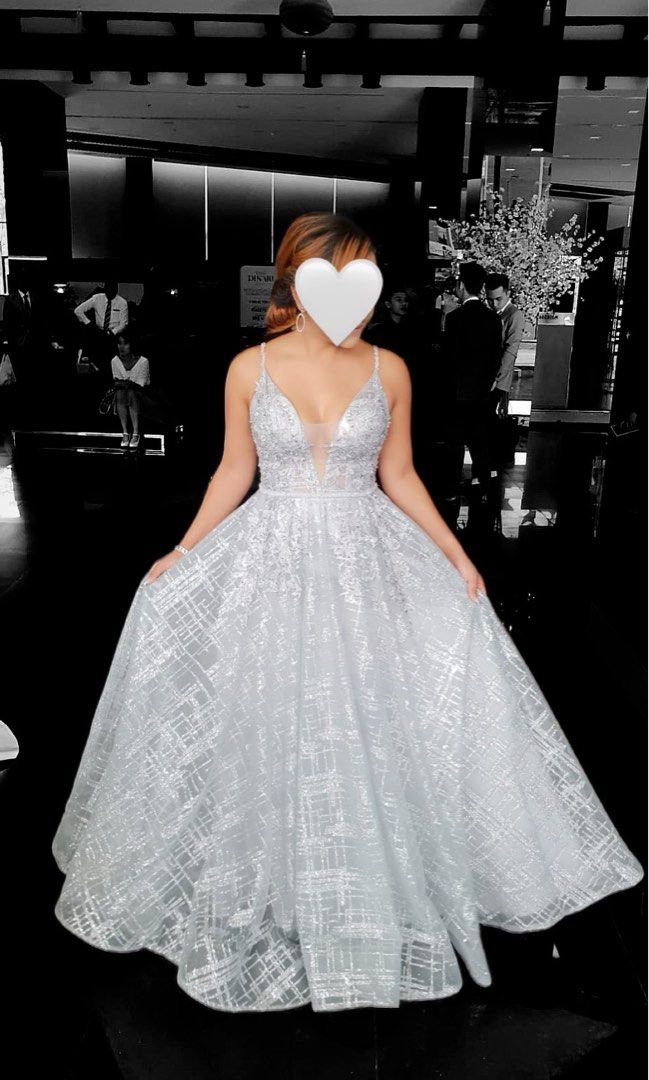 Glitter deals prom dress