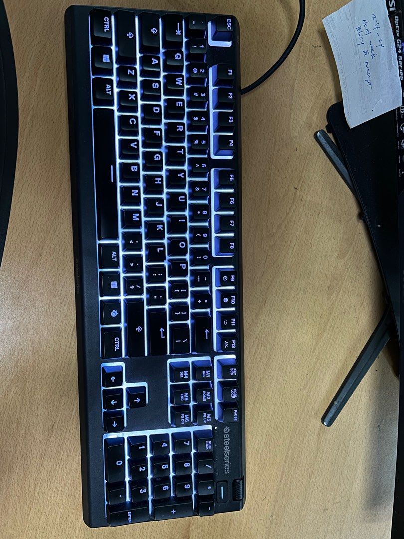 Steel series keyboard apex 3 (Category: Computer Keyboard) located in Pasig City. Submitted by magnoliafern (Listing ID 1287174173, Image 1). Description: Preloved Original No box As is No warranty You can check the item in our office in pasig.