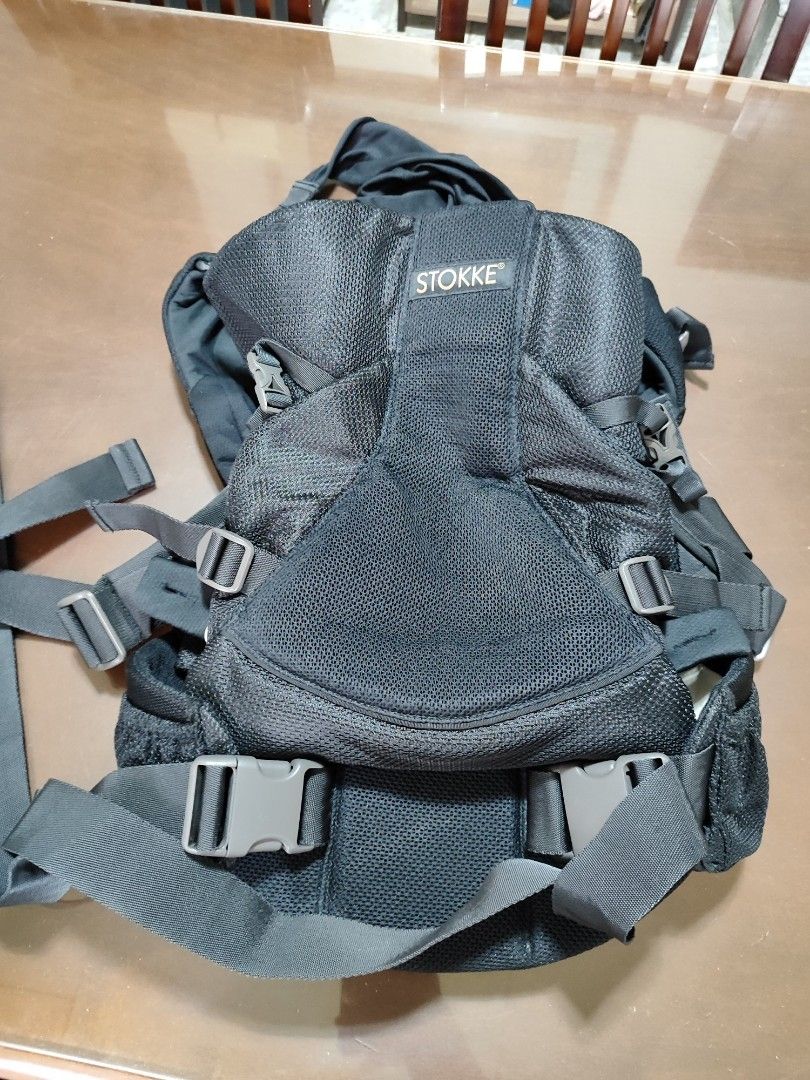 Stokke MyCarrier Front and Back Black Mesh Babies Kids Going