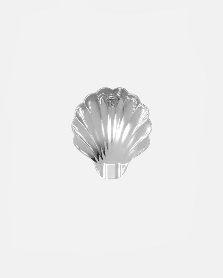 STUSSY SILVER CLAM ASHTRAY 貝殼飾品盤銀色收納, 哩哩扣扣