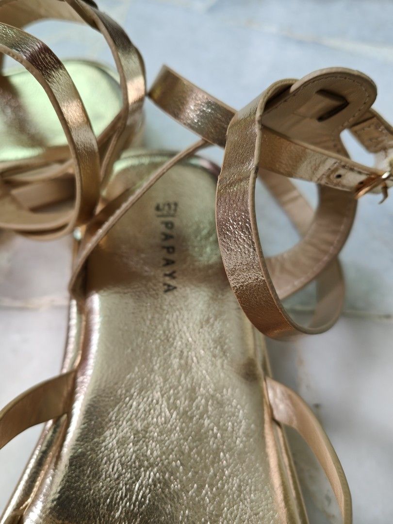 Gold summer sandals online