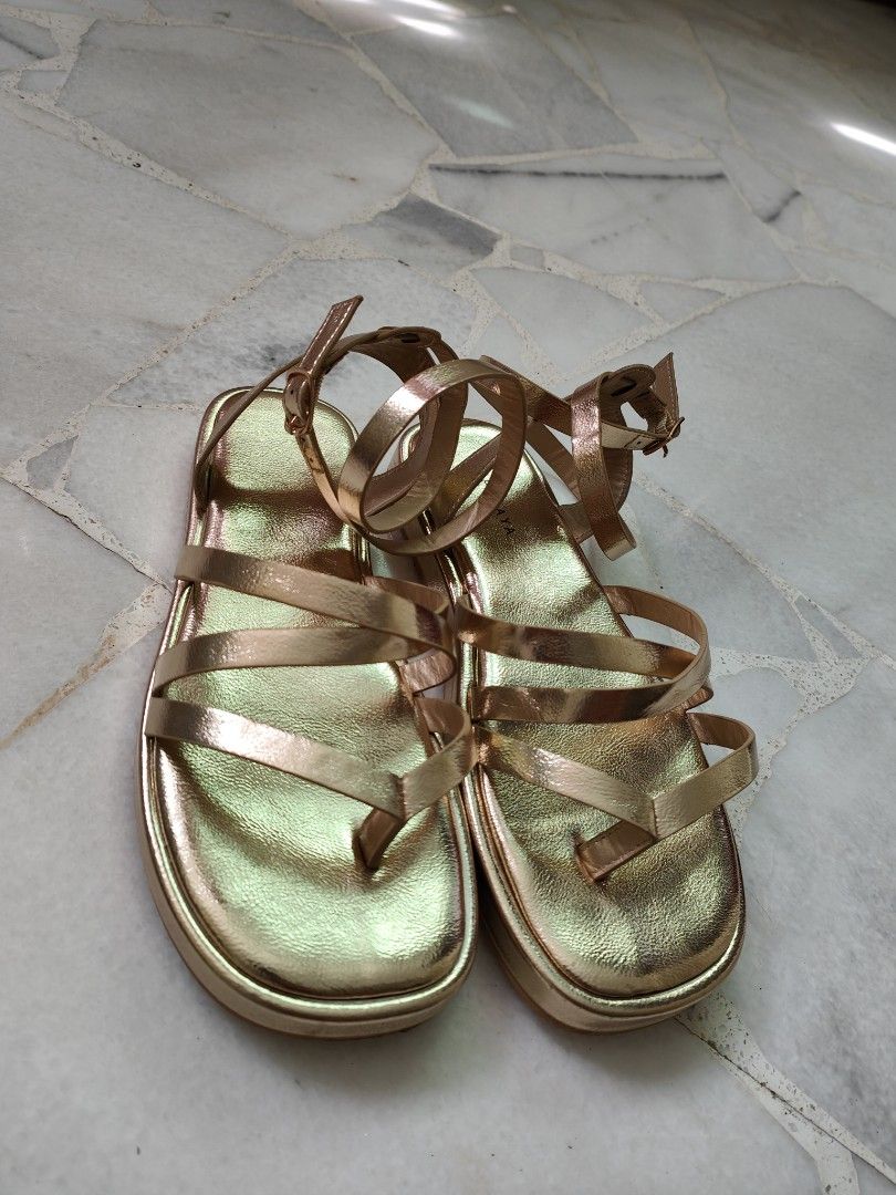 Summer gold sandals