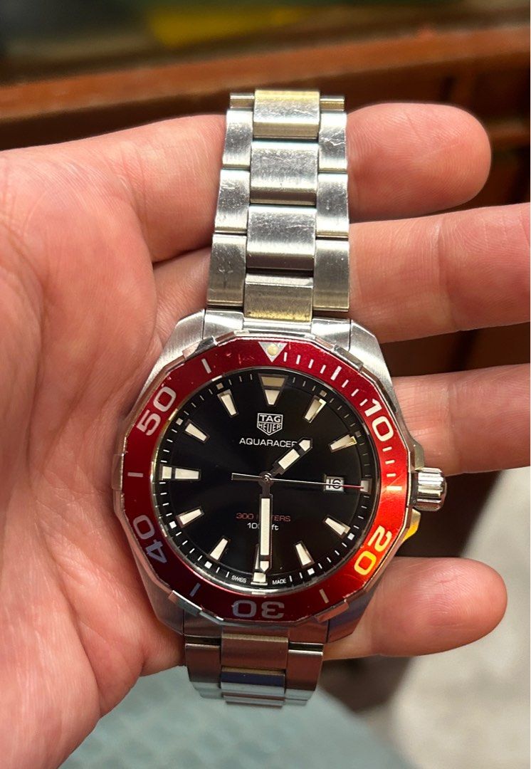 Aquaracer outlet red bezel