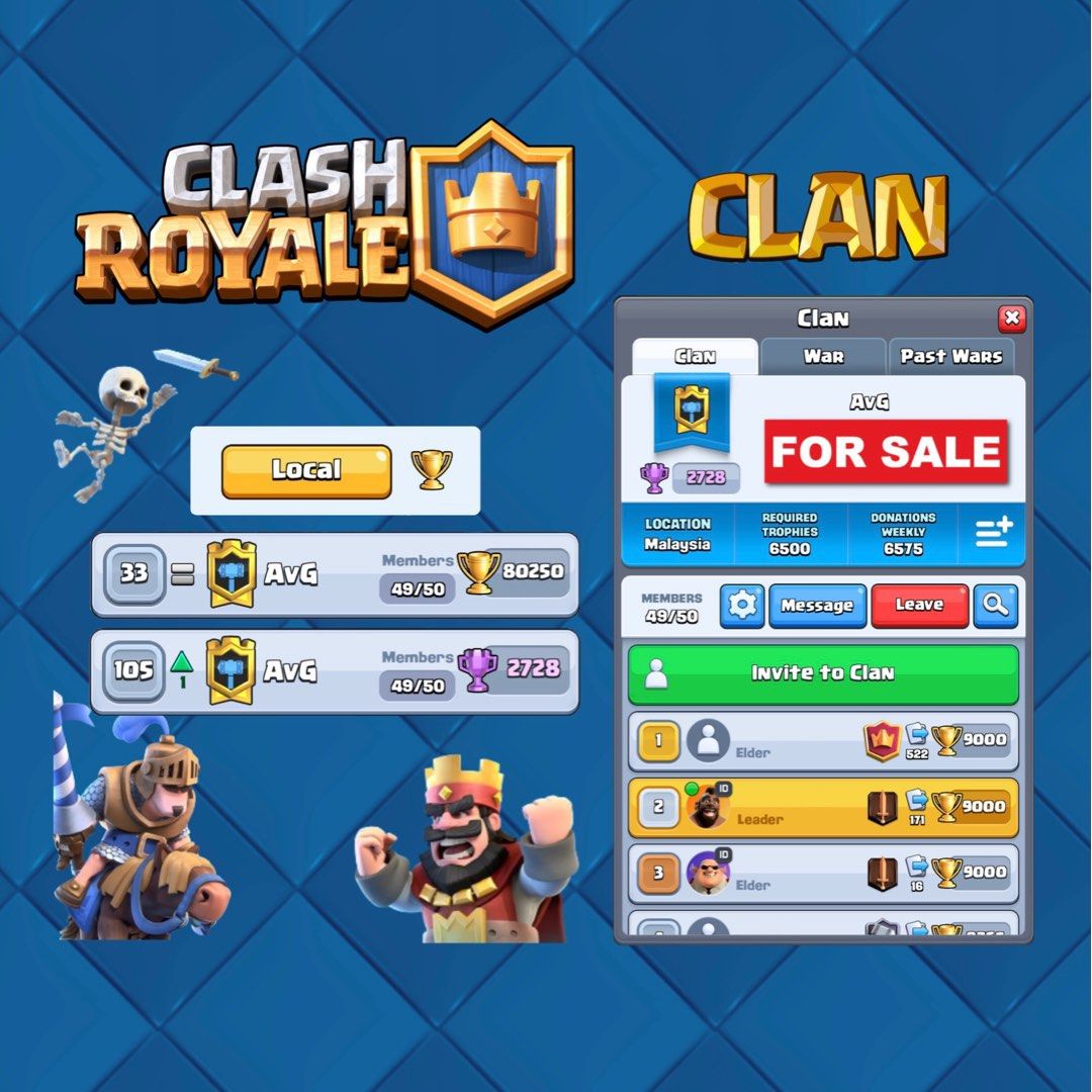 Clash royale top top clans