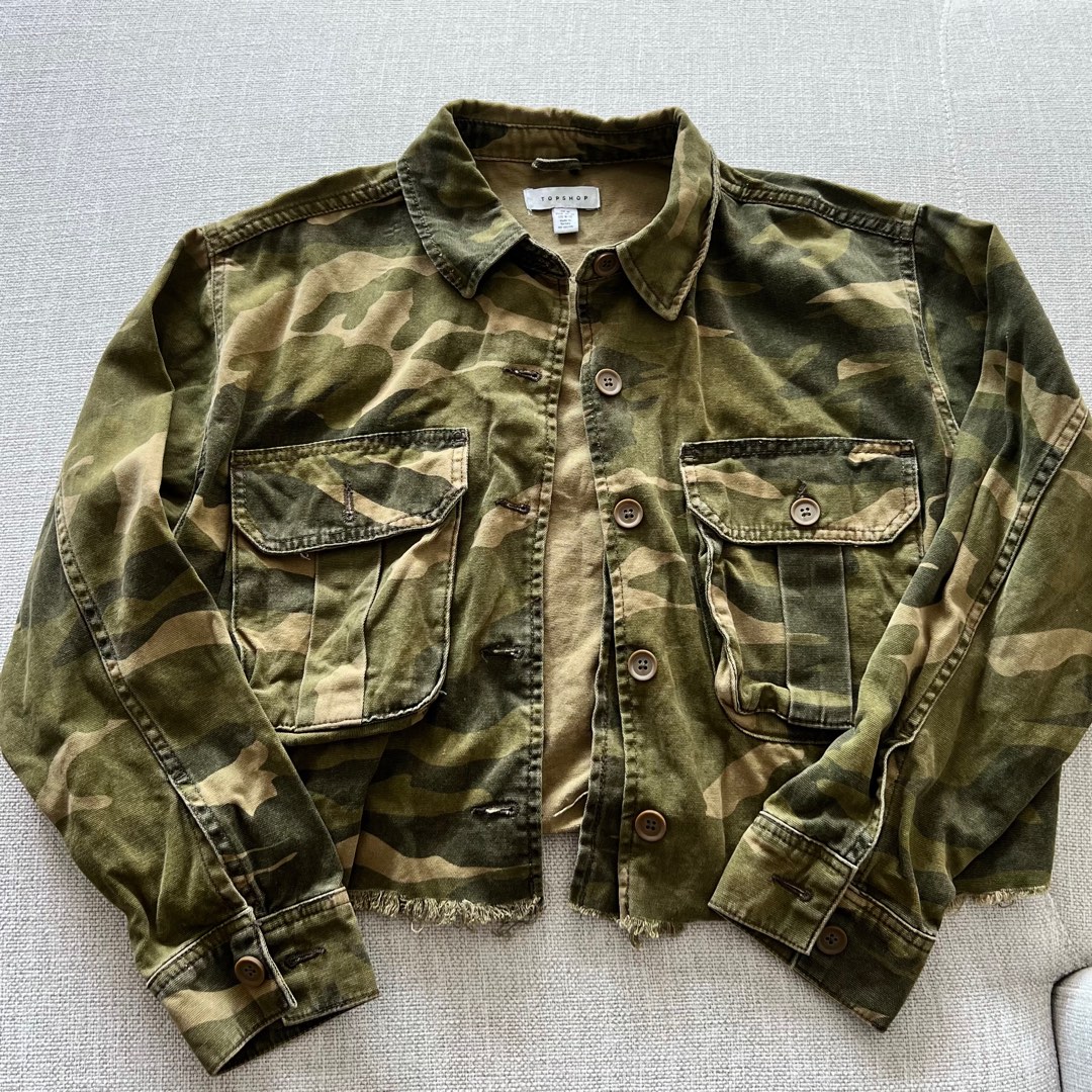 Camo jacket hot sale womens topshop