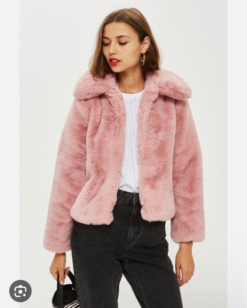 Fur coat discount top shop
