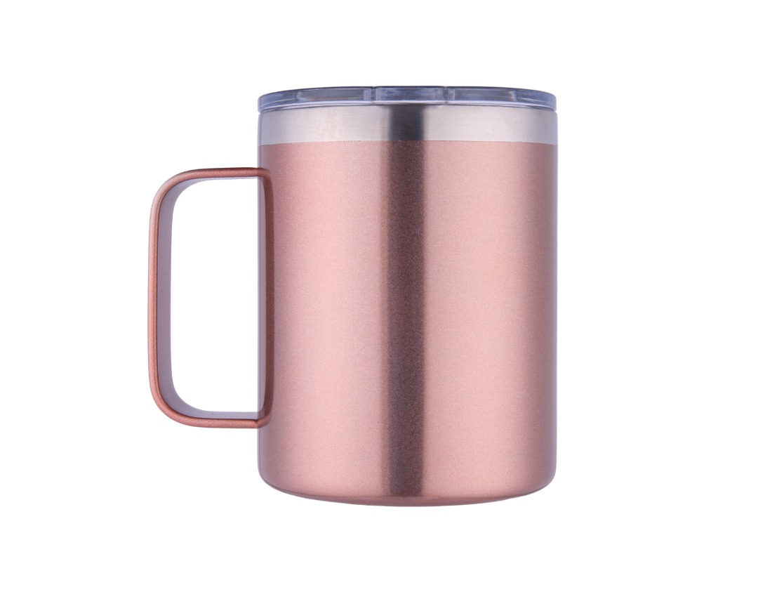 Topvalu Thermal Mug With Spill Proof Lid Rose Gold 360mL